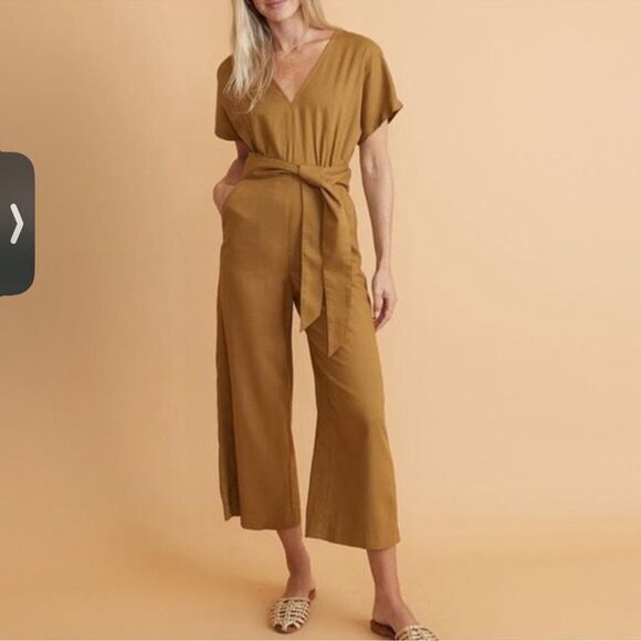 Marine Layer Vera Jumpsuit in Tapenade - Picture 1 of 4